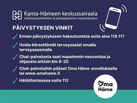 Kiireetön hoito terveysasemilla, puhelinasiointi, Hämeenlinna